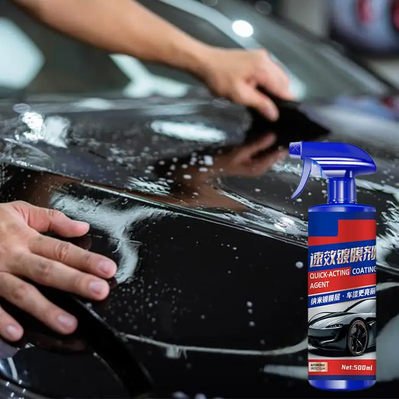 Car Coating Spray 500ml Car Wax Polish Spray Nano Coating Agent High Protection Easy Clean Fast-Acting Scratch Repair Coating