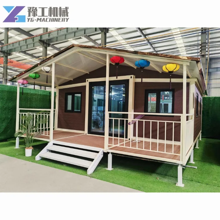 YG Modern Double-Wing Mobile Container Room Small House Design with Bedroom Living Room Kitchen & Bathroom for Hotels