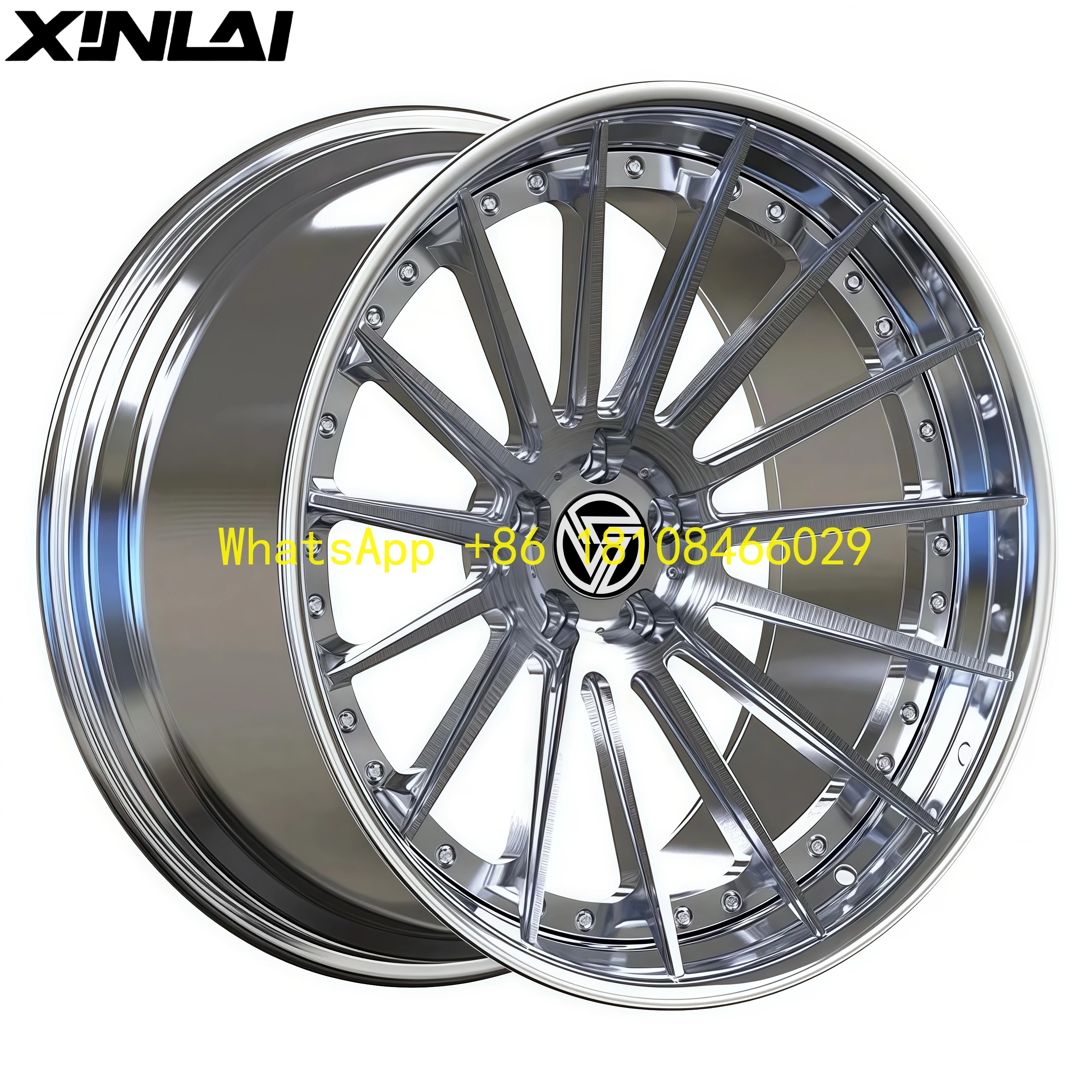 

Custom Polished Deep Concave Deep Lip 2-piece 5x120 5x112 5x114.3 18 19 20 21 22inch Forged Wheels