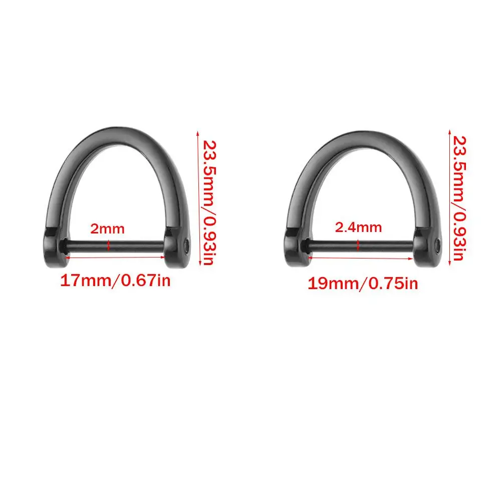 Akcesoria do pasek torby metalowe odpinane skórzane rękodzieło w kształcie podkowy w kształcie podkowy z otwartą śrubą do pierścieniowa klamra