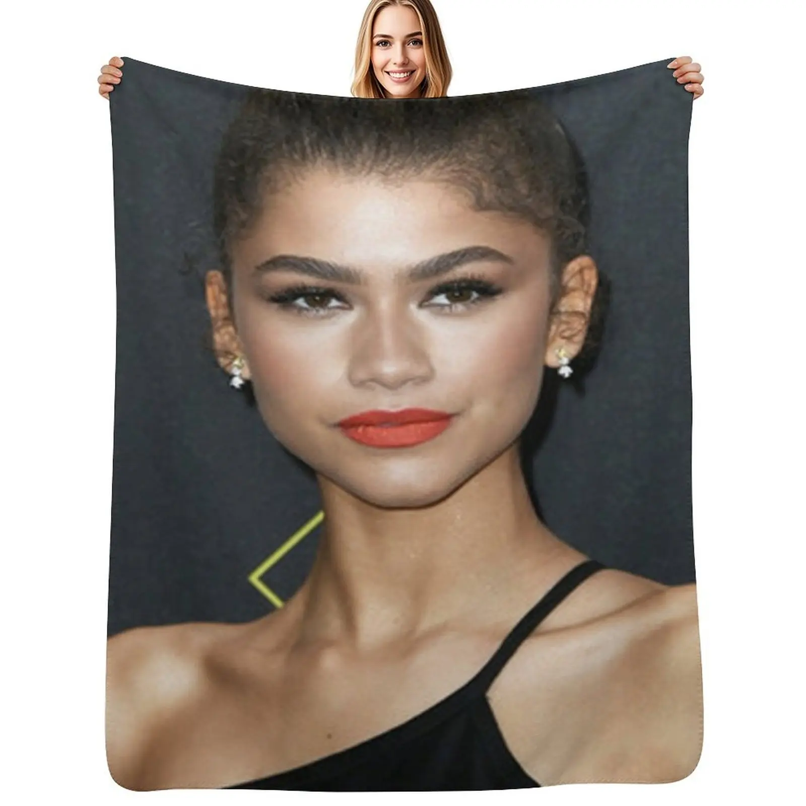 

Zendaya Coleman looked cool Throw Blanket Cozy Home Blanket Gift for Christmas Holiday
