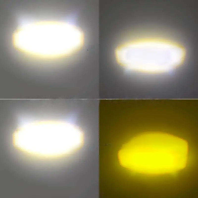 Dual Lens Motorcycle LED Headlamp 1200LM High Bright 12-80V Universal H4 H6 Headlight for Night Riding