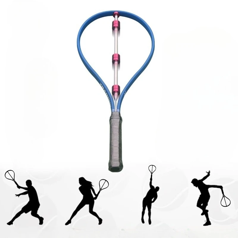 

Portable Tennis Swing Accelerator Beginner Tennis Training Device Aluminum Alloy Batting Trainer Lightweight Balls Equipment
