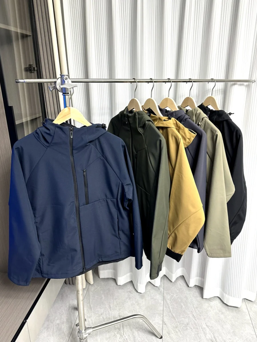 

Удобная мужская модная толстовка-куртка из ткани Air Layer, осенняя повседневная спортивная верхняя одежда из полиэстера с длинными рукавами на молнии