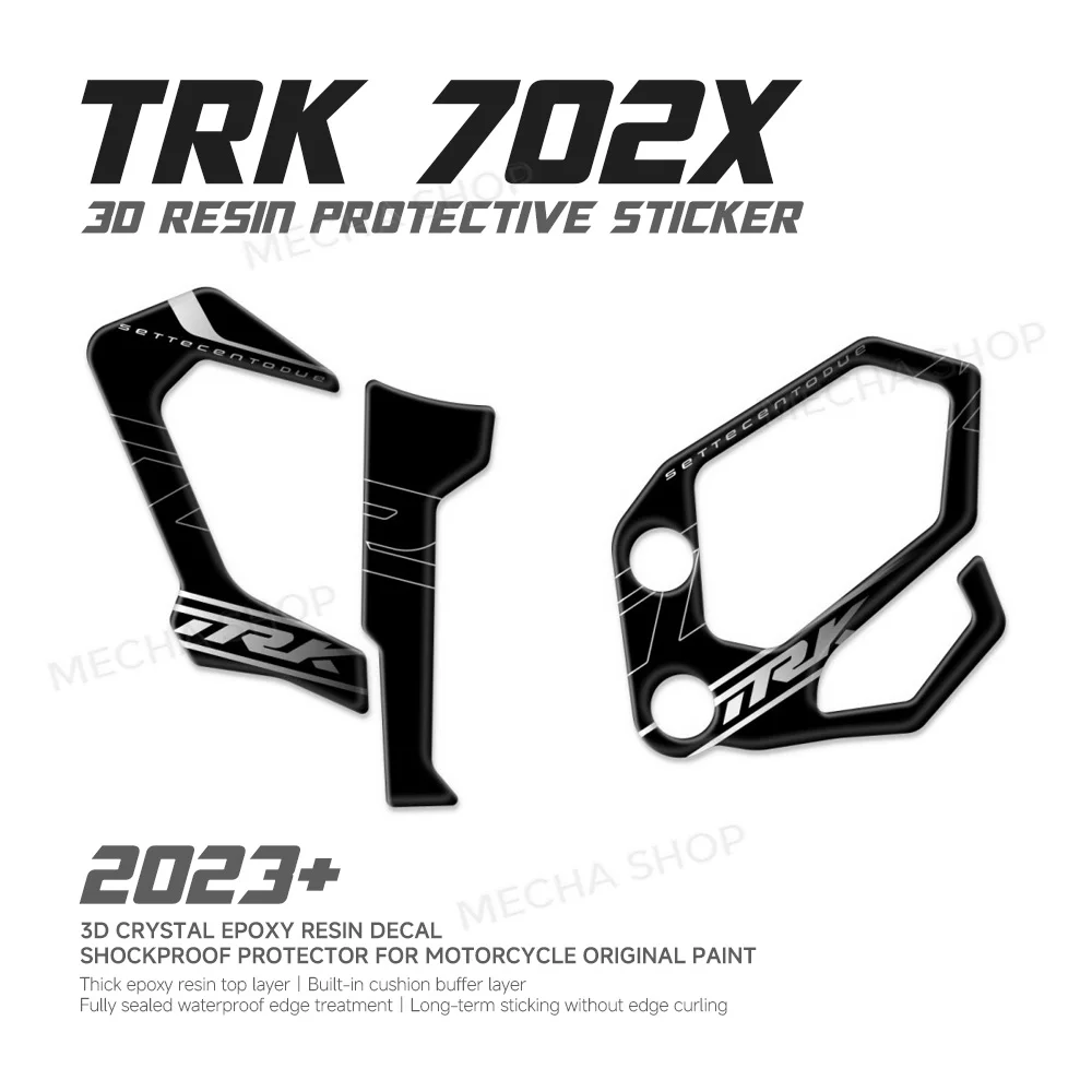 For Benelli TRK 702/X 3D Resin Sticker Protection Kit Motorcycle Accessories Heel Protector Stickers