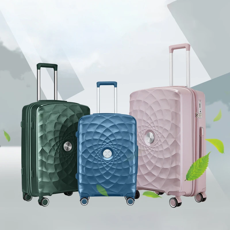 New luggage PP material female travel bag universal wheel password suitcase Carry on 20&24&28 inch boarding trolley case male