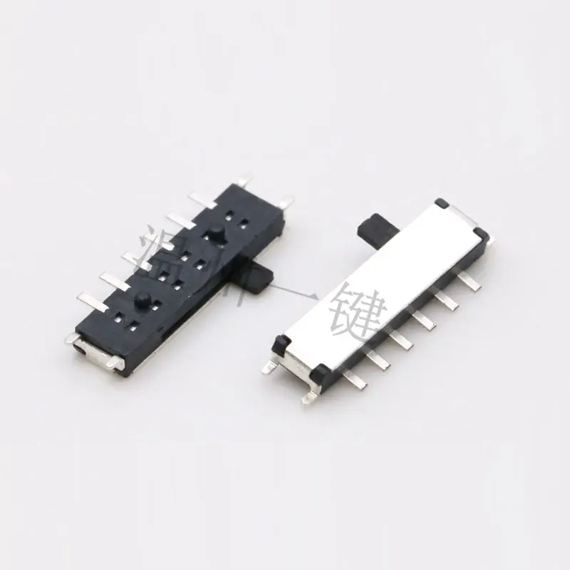 20Pcs MSKT-14C01 Mini Schuifschakelaar 4 Posities 10 Pin Smd Smt Mini Tuimelschakelaars Met Vaste Pin Stap Slide schakelaar