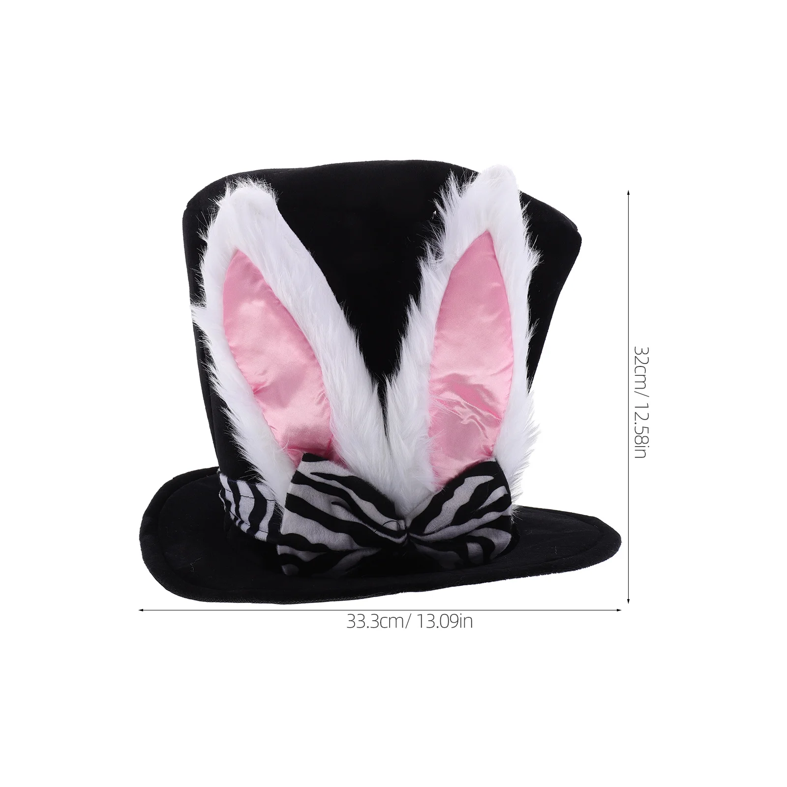 Cappello con orecchie da coniglio pasquale Cappello a cilindro con orecchie di coniglio carino Copricapo per feste Accessorio per costumi eleganti per donne Uomini Bambini