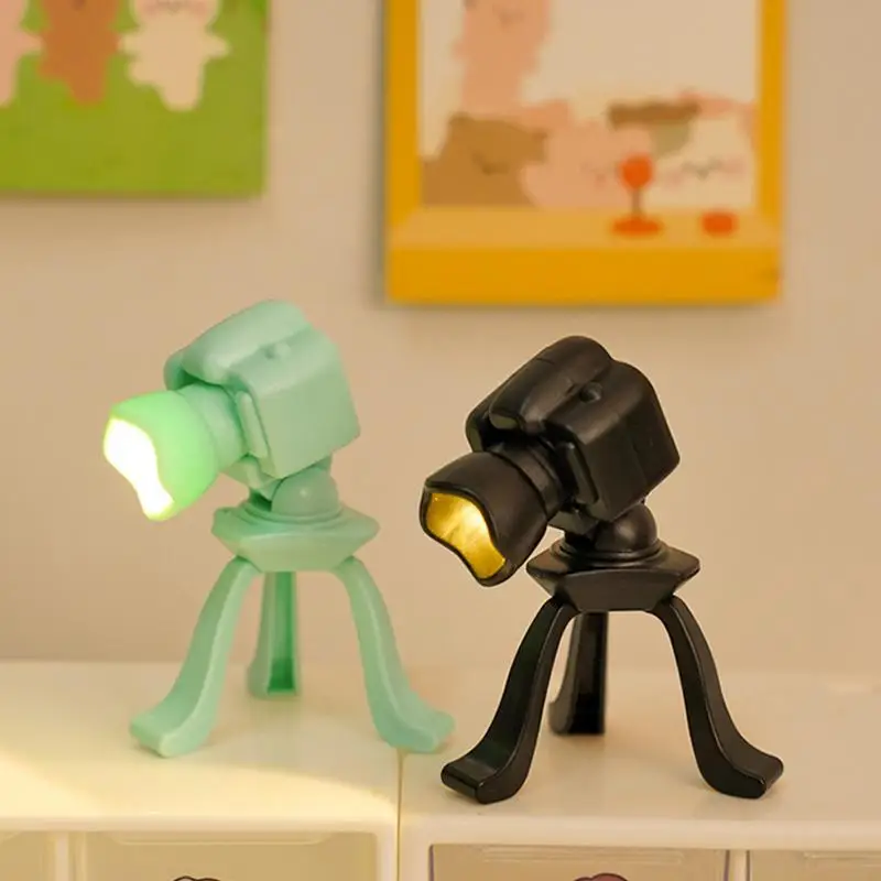 재미있는 카메라 모양의 야간 조명 단추 배터리 책상 램프, 침실 욕실 복도 주방 가정 장식