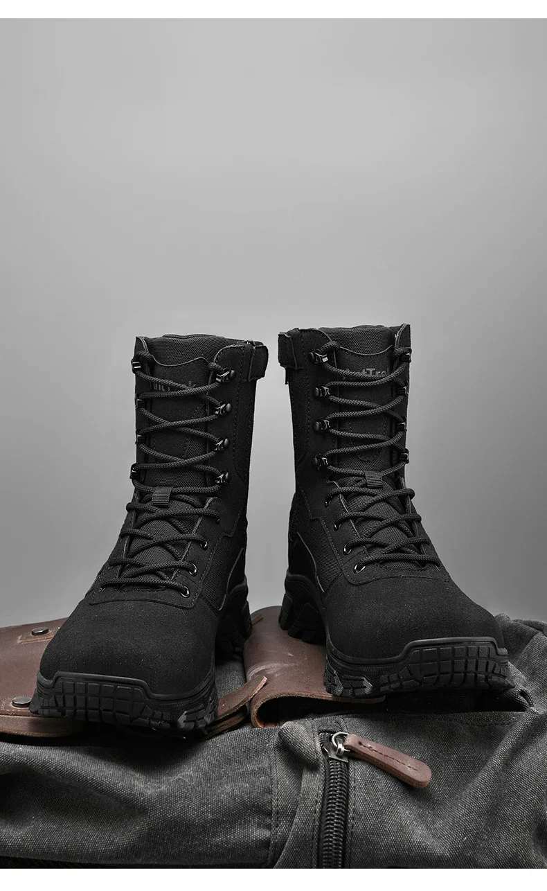 Taktische Herrenstiefel, atmungsaktiv, ultraleicht, Sicherheits-Armeestiefel für Männer, Rapid Response Desert Boots, wasserdichte Jagdstiefel zum Schnüren – Detail 17