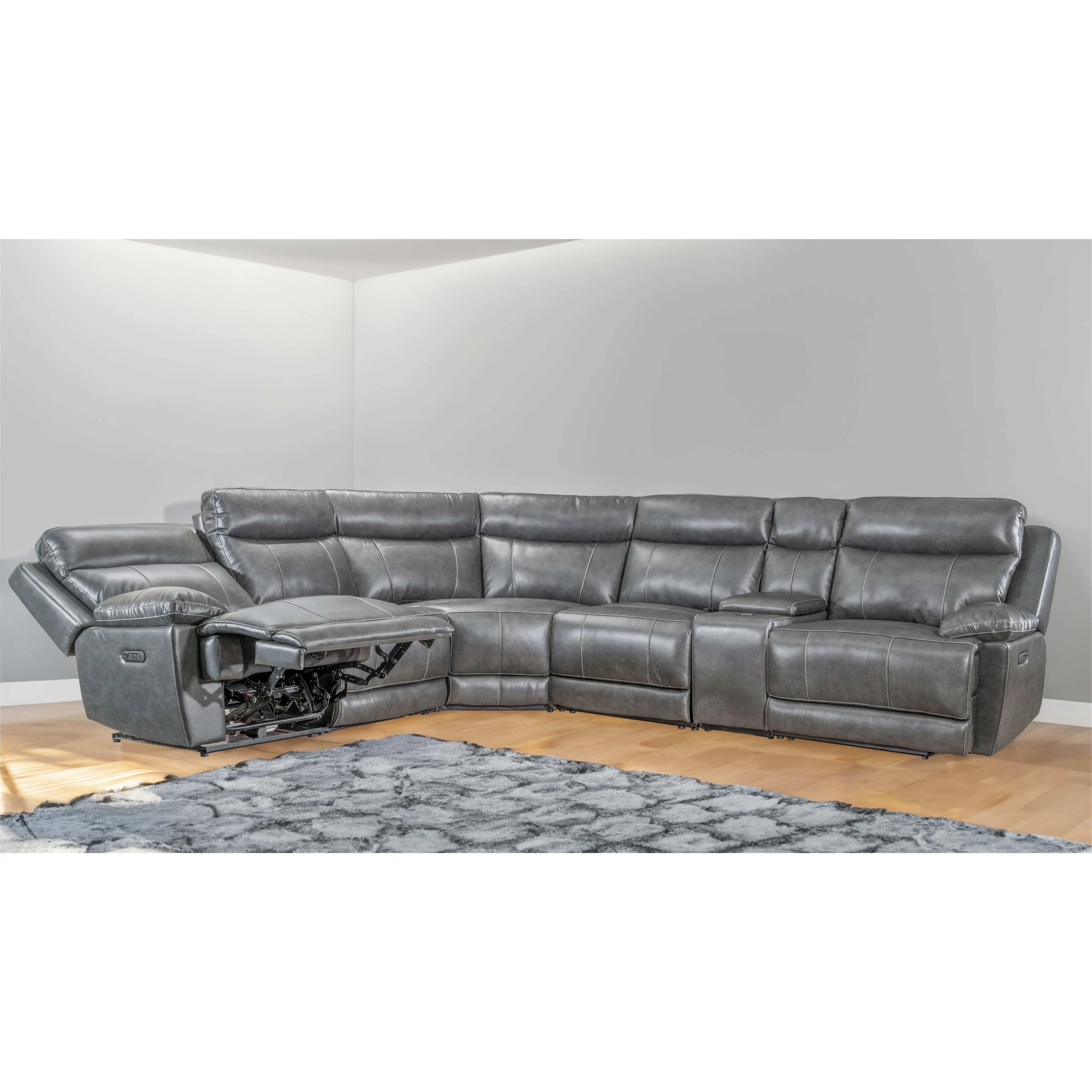 #Recliner Sofa 7 Seater Home Furniture High-quality Sofa Set Modern and Comfortable Living Room Sofa Sets with Charger