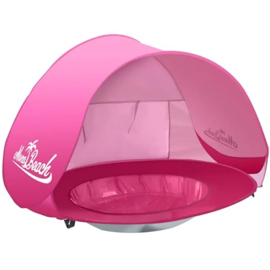 

Baby Beach Tent Pop Up Portable Shade Pool UPF50+ UV Protection Sun Shelter for Infant with Easy Set Up Canopy Pink Beach Tent