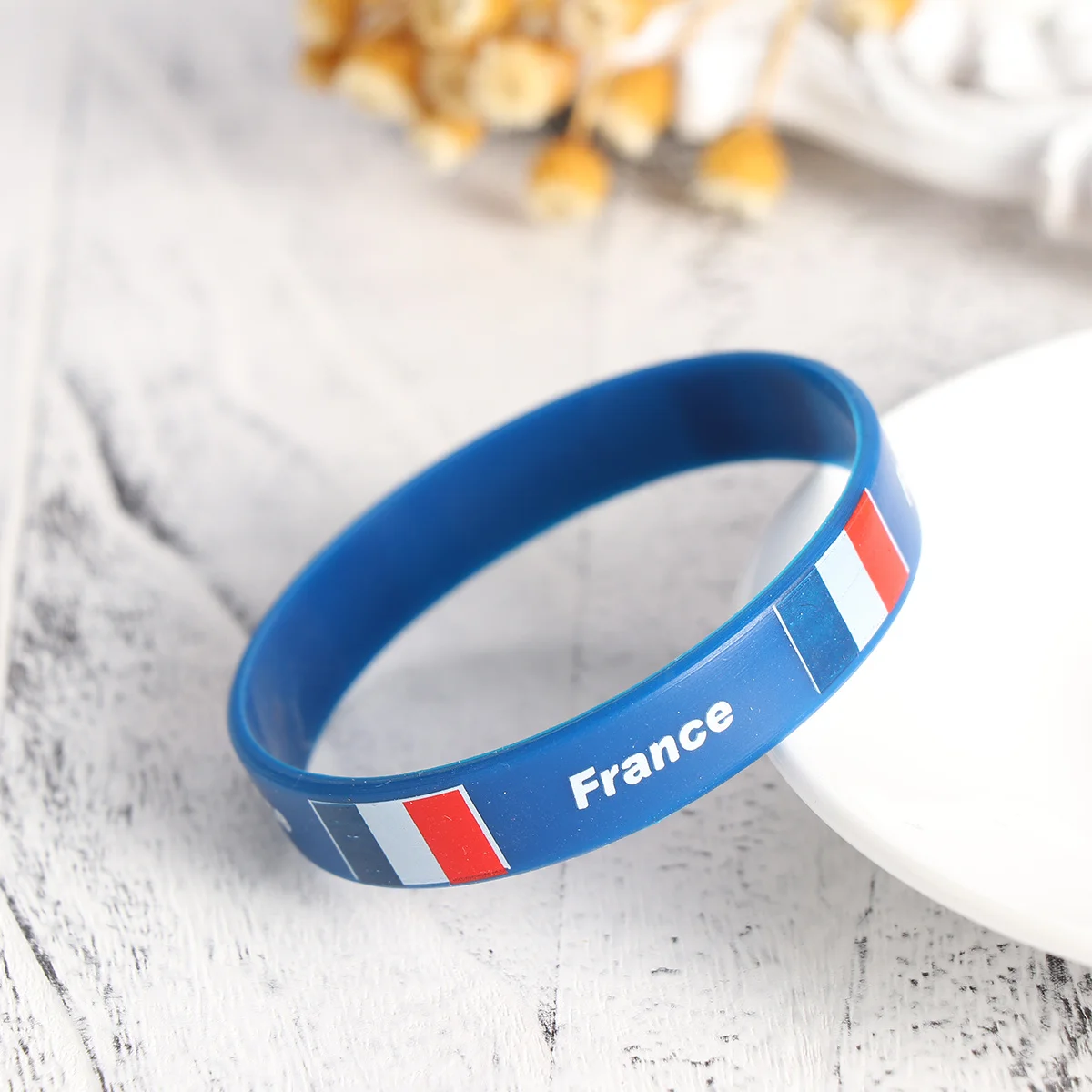 

6Pcs Country Silicone Wristbands Bracelets for Football Game Fans Support National Pride