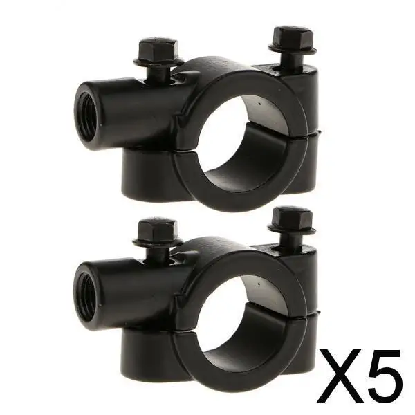 3-6pack 2x Motorcycle Bike 7/8'' Handlebar Mirror Mounting Clamp Bracket Clip