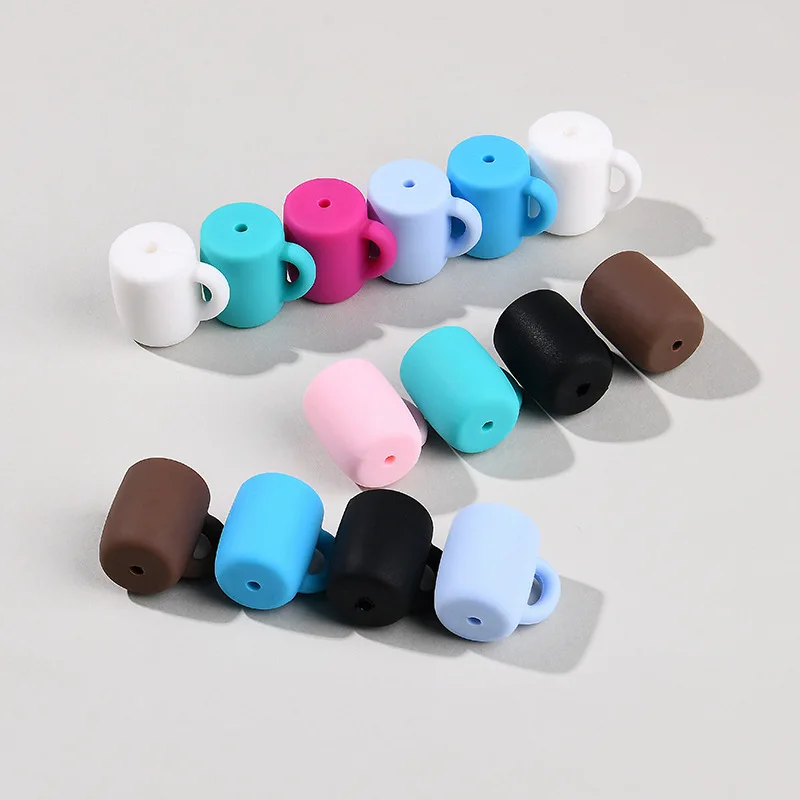 

10pc Silicone Beads Focal BPA Free Food Grade silicone Teether Beads Bulk Baby Chewing Toy DIY Nipple Chain Jewelry Accessories