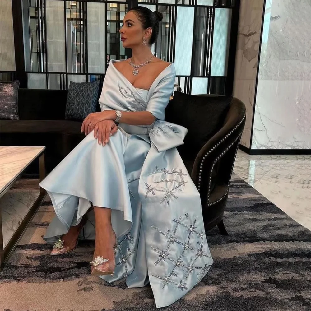 تخصيص رائعة Ruched الديكور المرأة حفلة موسيقية فستان قبالة الكتف الساحرة حورية البحر فستان الحفلات القوس المرأة ثوب مسائي #6