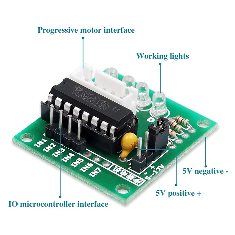 5 قطعة 28BYJ-48 موتور محرك متدرج ULN2003 5 فولت لوحة للقيادة مع محول القابس محطة كتلة 40Pin موصل كابل