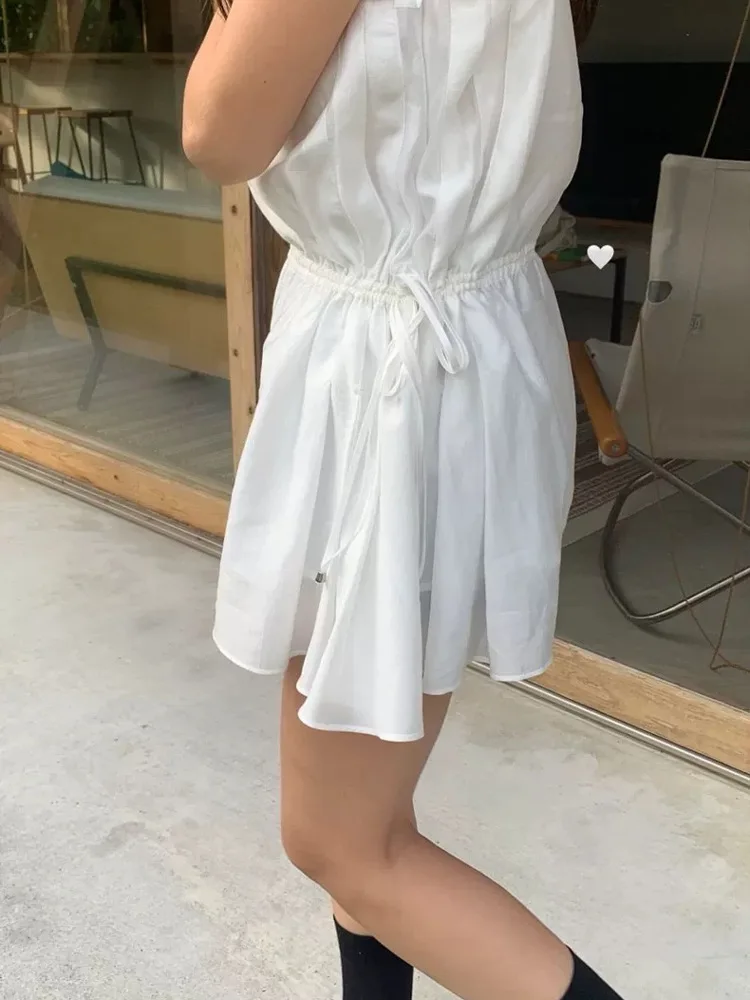 East Gate Faion Dstring Taille Träger Dr Farbe Lose Sommer Vielseitige Oberbekleidung Rock Casual Sle Hohe Taille...