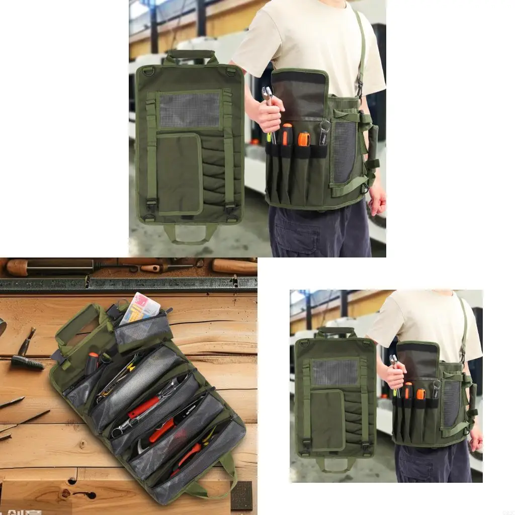 

G92C Compact Electrician Tool Rollable Design Water Resistant Tool Bag