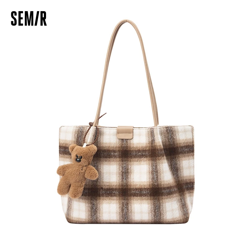 Semir Tote Bag Women 2024 New Relaxed Atmosphere Handbag Fashion Large Capacity Commuter Shoulder Bag