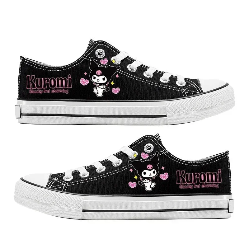 Sanrio Series Shoes Summer Devil Kulomi Sweet and Cool Soft Girl High-top Canvas Shoes Girls and Students Japanese Casual Shoes