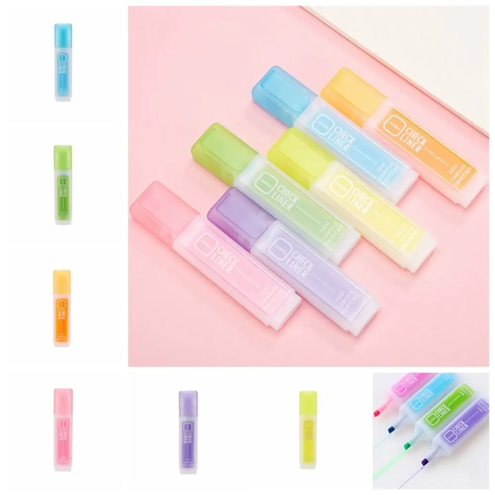 

Marker Pen 6 Colors Fluorescent Highlighter 6261 Oblique Head 6 Colors Fluorescent Pens Paintbrush High-capacity