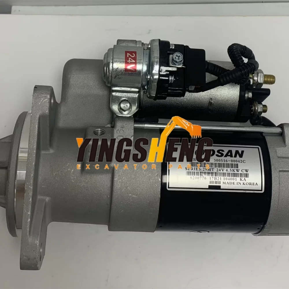 

Высокопроизводительный высококачественный стартер дизельного двигателя Doosan DL06, стартер 300516-00042, стартер