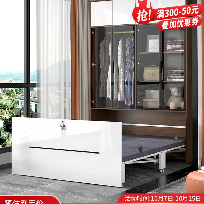 

Multifunctional balcony hidden bed wardrobe integrated lunch break folding bed household single small apartment customized CH20