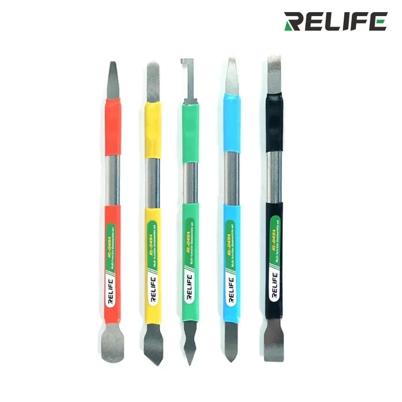 RELIFE RL-049A Multifunctional Double Head Disassembly knife Kit Anti Static Disassemble Set Removing Glue Scraping Tin Crowbar