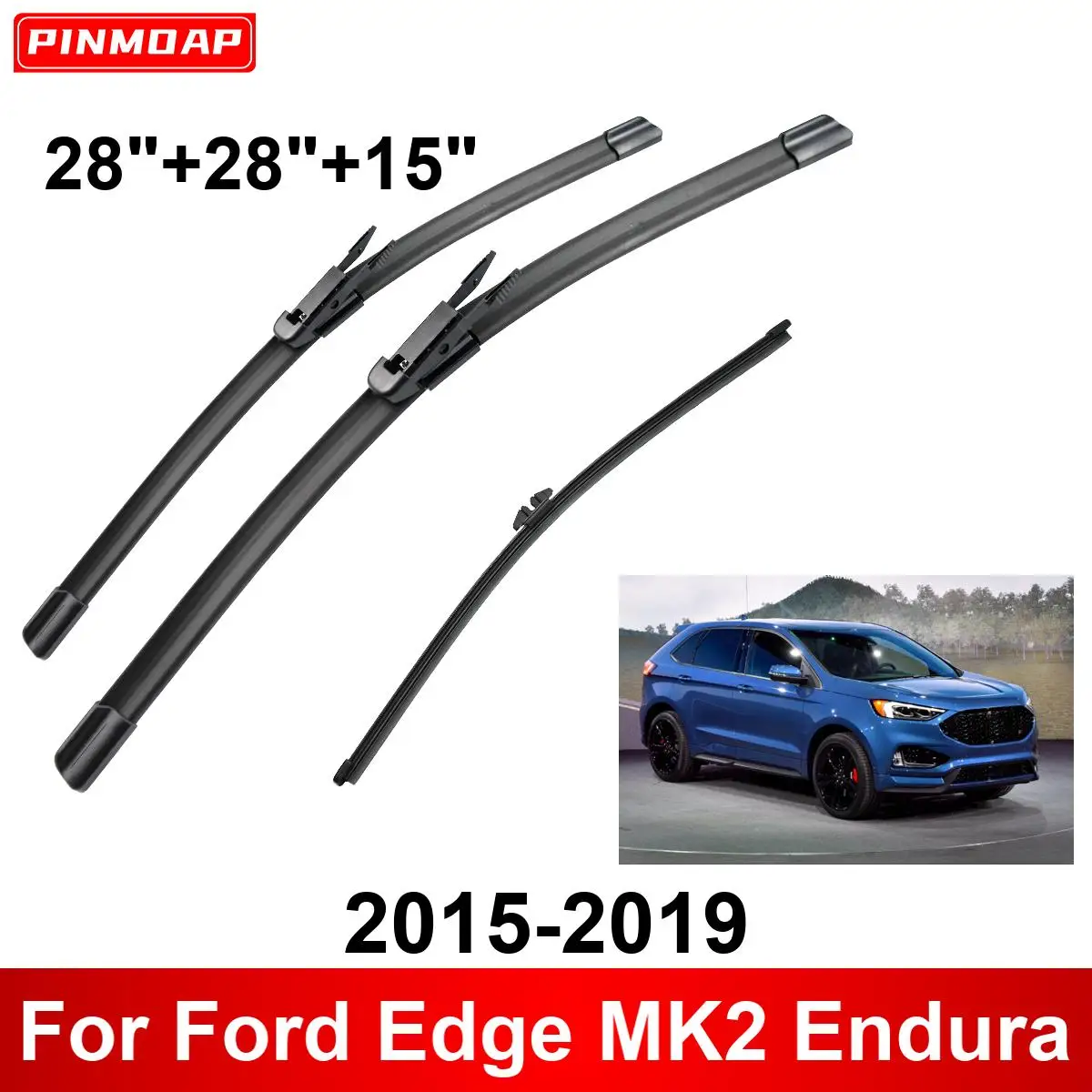 

Щетки стеклоочистителя Передние Задние для Ford Edge MK2 Endura 2015-2019, 3 шт.