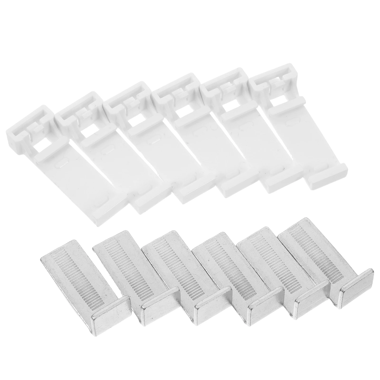 

6pcs Curtain Clip Brackets For Roller Blinds Shades Adhesive Window Frame Clamps No Drill Installation Hardware Home Bedroom