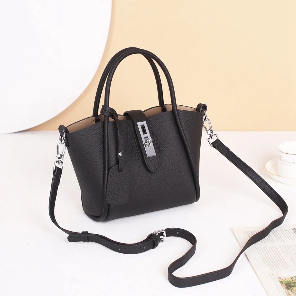 Nuova borsa da donna in vera pelle moda retrò borse a tracolla femminile Casual secchio Crossbody Lady 2022 autunno nuova borsa Shopper