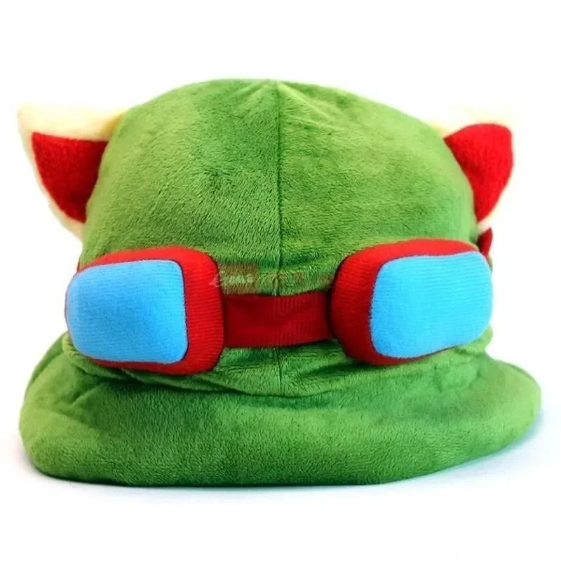 League of Legends Teemo Kawaii sombrero de felpa juego LOL Cosplay Anime accesorios blindados dibujos animados Armordillo Cos lindo suave chico sombrero regalo