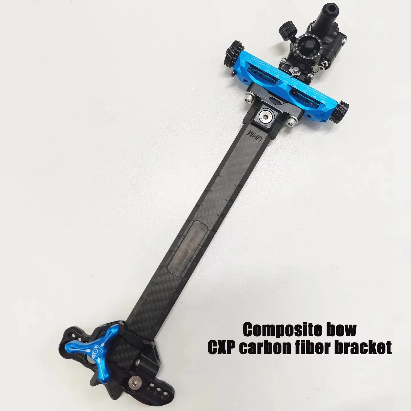 Professional Archery Recurve Bow Sight Carbon Fiber Extension CNC Aluminum Micro-Click Adjustable Competition Target Shooting view 4