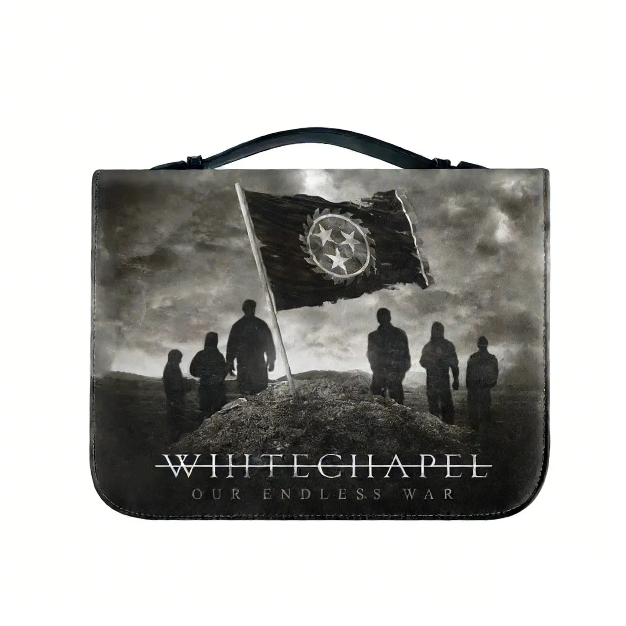 Whitechapel Heavy Metal Band Bible Bag Christian Gifts Personalized Cover Bible Pack Waterproof Leather Bag Pockets Package Case