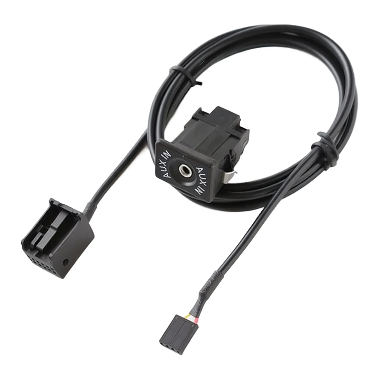Car AUX Color Black Socket Interface Adapter Embedded Installation Quick Installation Wear-resistant Non-deformation