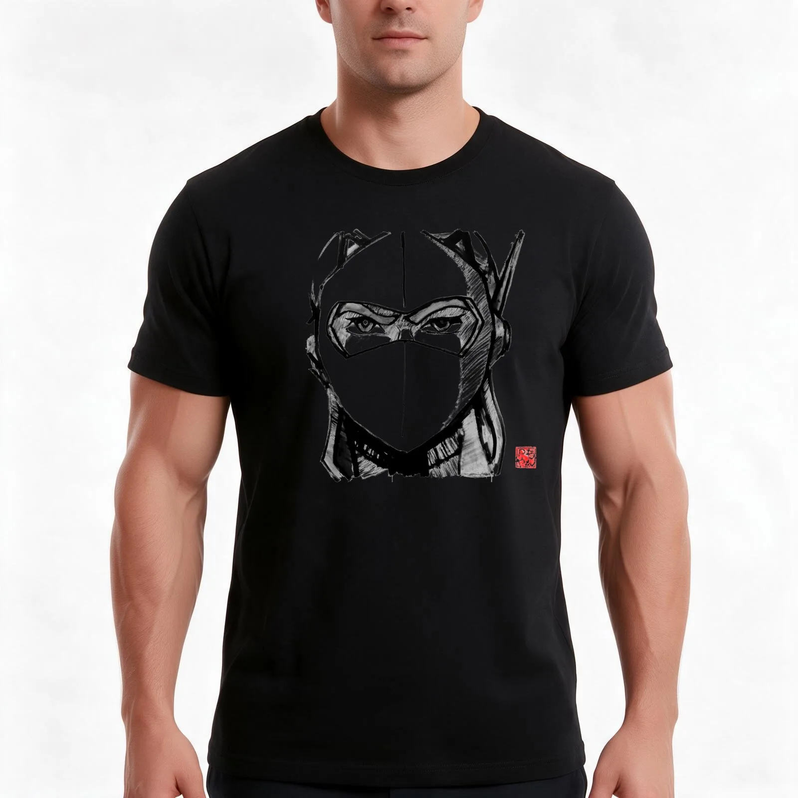actarus T-Shirt, Summer Casual Cotton Tee, Oversized Streetwear Tops, Vintage Graphic Print, Loose Fit Short Sleeve, 100% Cotton