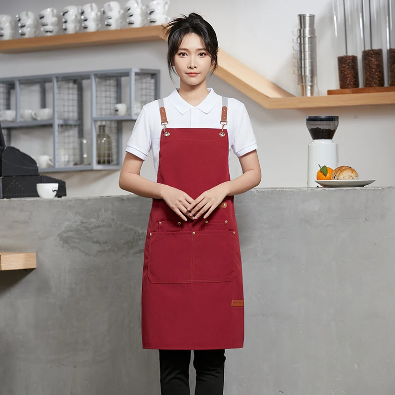 Household Kitchen Cooking Apron Waterproof Men Women Adult  Coffee Overalls Apron Kitchen Cook Waiter in The Restaurant