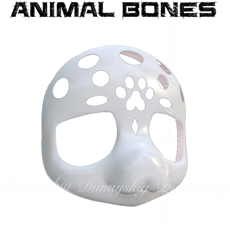 

Кости животных в стиле аниме на Хэллоуин общего назначения для животных WICCON с 3D-печатной технологией белого цвета WICCON Костюм аниме одиночный