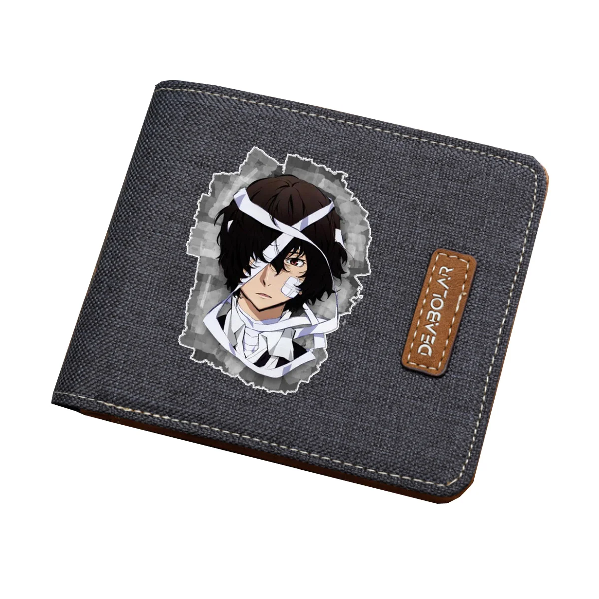 anime Bungou Stray Dogs Wallets canvas Coin Pocket Men's Wallet with Coin Purse Short Design Male Purses Cartera