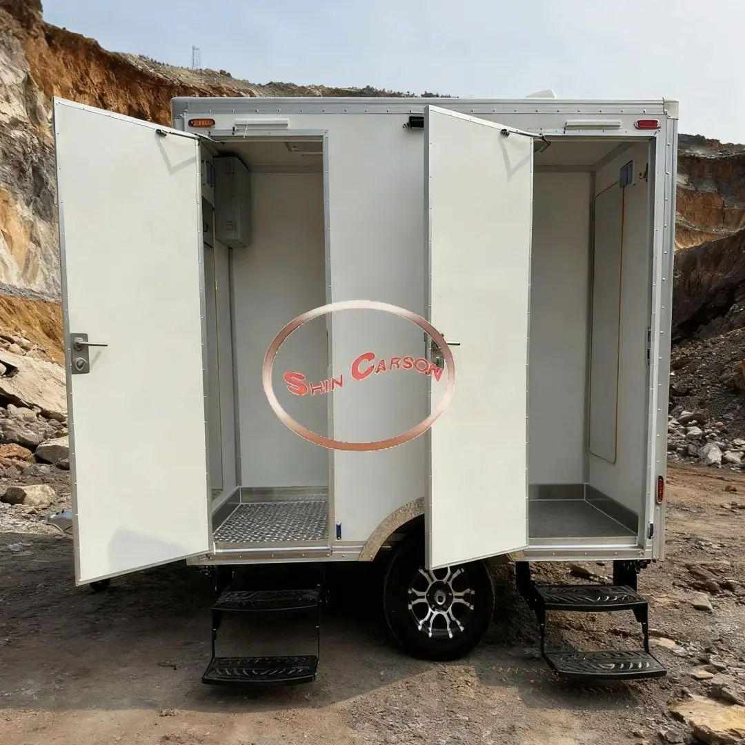 

Towed Mobile Shower Room for Outdoor Camping Construction Site RV Accessory Portable Sanitary Solution