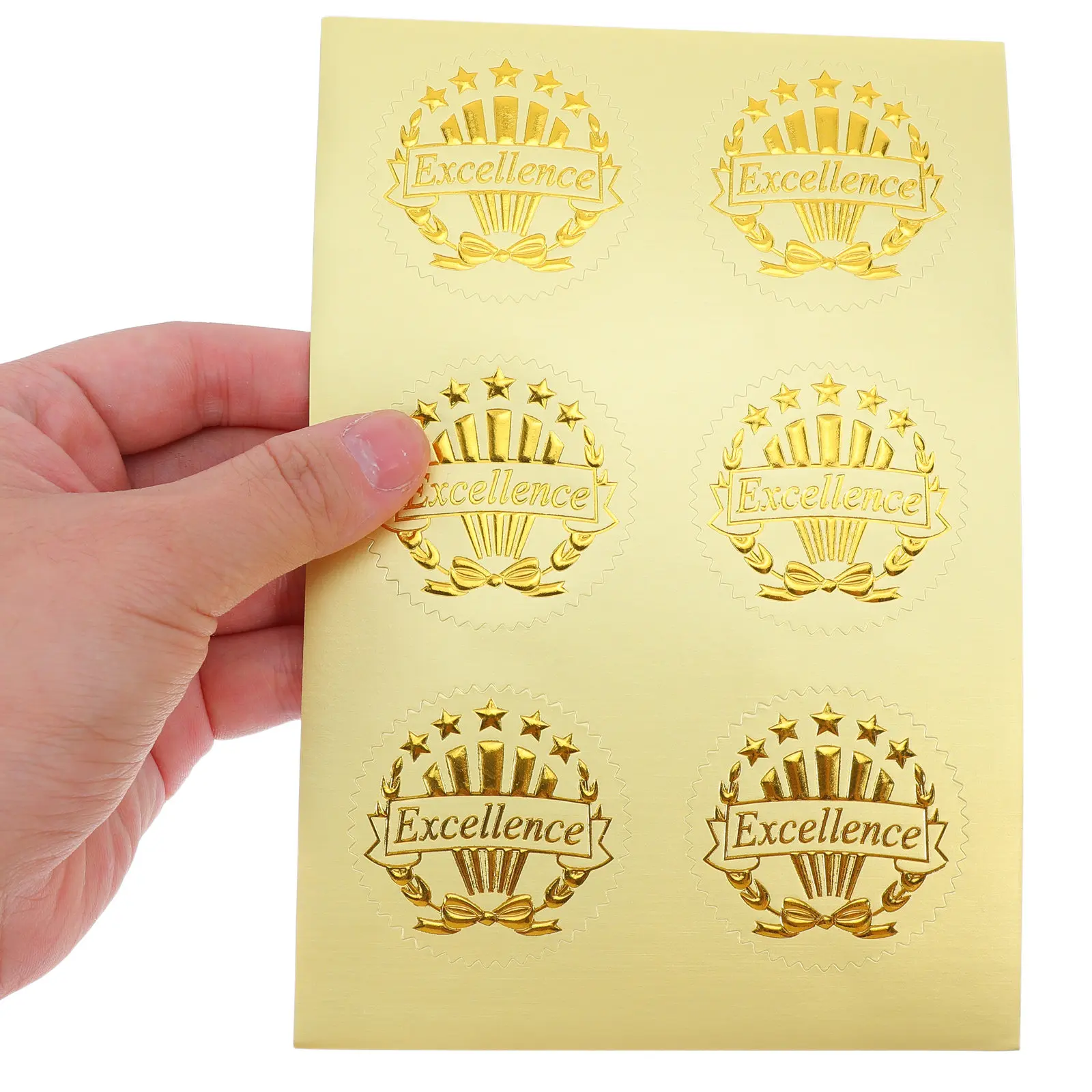 

36Pcs Award Stickers Round Certificate Excellence Self Adhesive Medal Decals School Graduation Achievement Diploma Seals