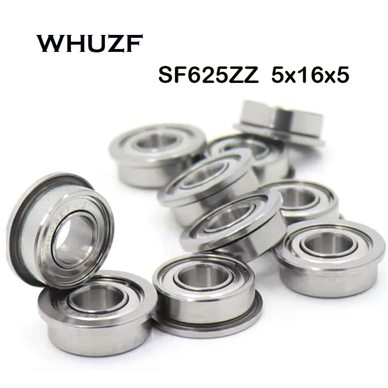 

10 шт. SF625ZZ 5x16x5 мм ABEC-7 миниатюрный фланец тонкие подшипники подшипник из нержавеющей стали детали 3D-принтера SF625Z фланцевые подшипники