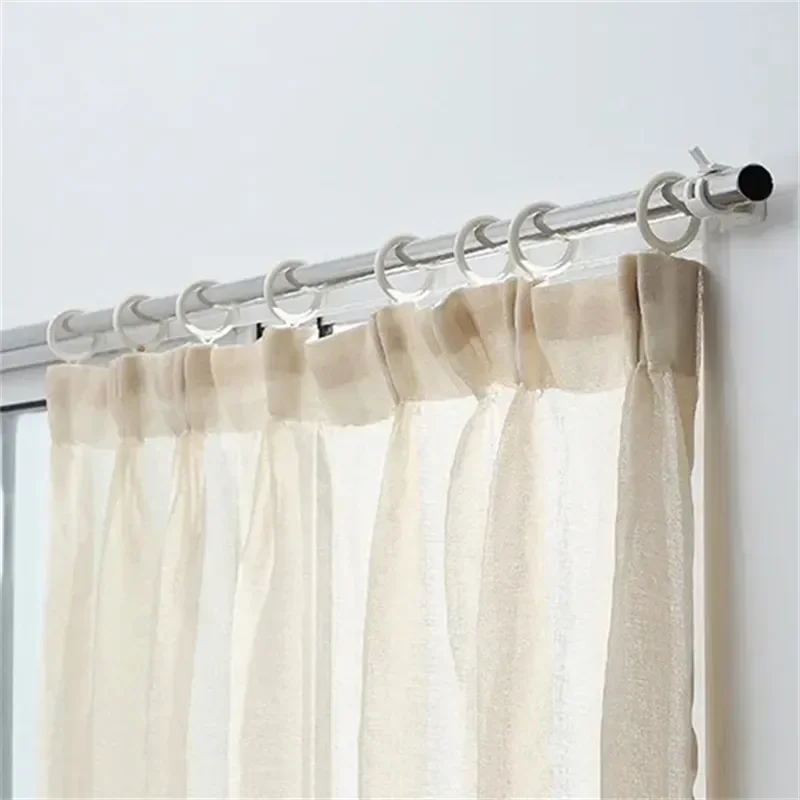 2PCS Retaining Clip Self Adhesive Curtain Hanging Rod Brackets Organized Pole Holders Bathroom Towel Bar Hook Support Clamps