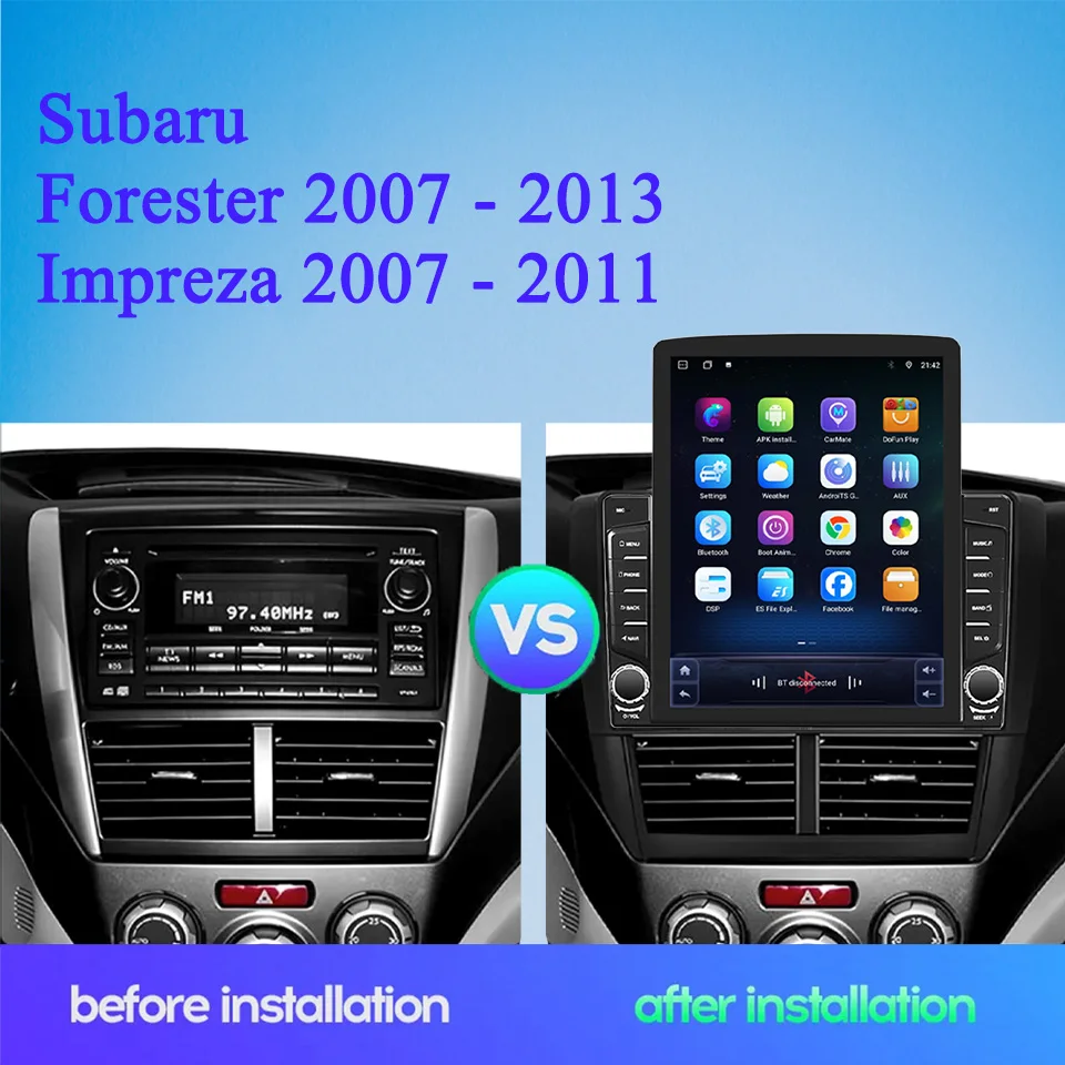 Android 14 8G+128G For Subaru Forester 2007 - 2013 Autoradio Car GPS Navi Audio Video DVD Player PC Tablet Tape Recorder Carplay