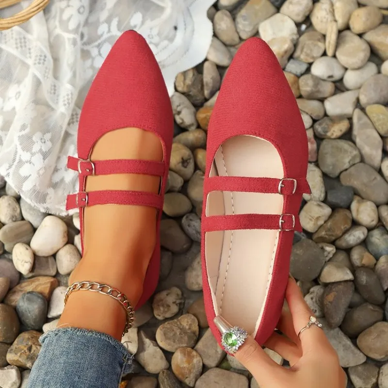 Ballet Flats Women Loafers Barefoot Floors Trend Comfortable Shoes Stylish Red Leisure Leopard Print Color Offer view 6