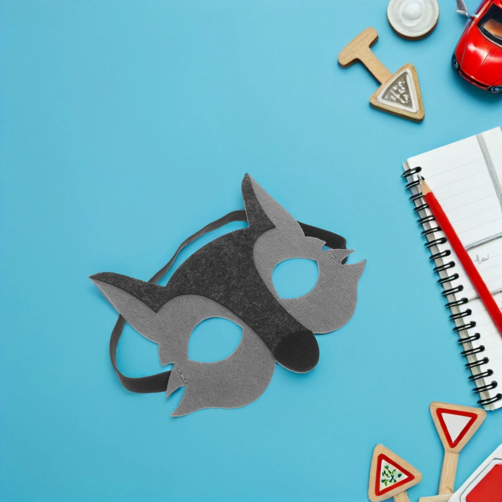 10pcs Cartoon Animal Masks Felt Wolf Mask For Kids Half Face Animal Party Mask Halloween Dress Up Costume Masquerade Masks