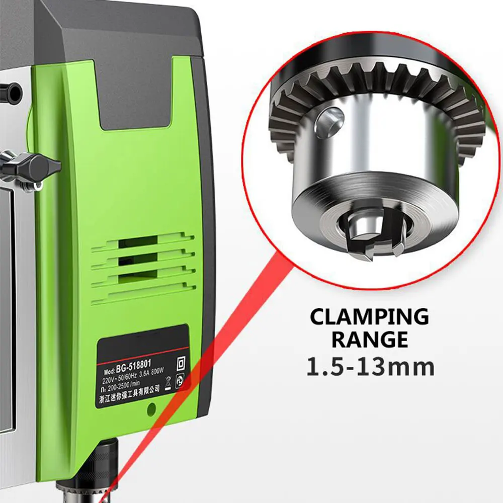 220V 600W High Precision Small Household Bench Drill Multifunctional Drilling Machine Digital Display Laser Focus Milling Machin