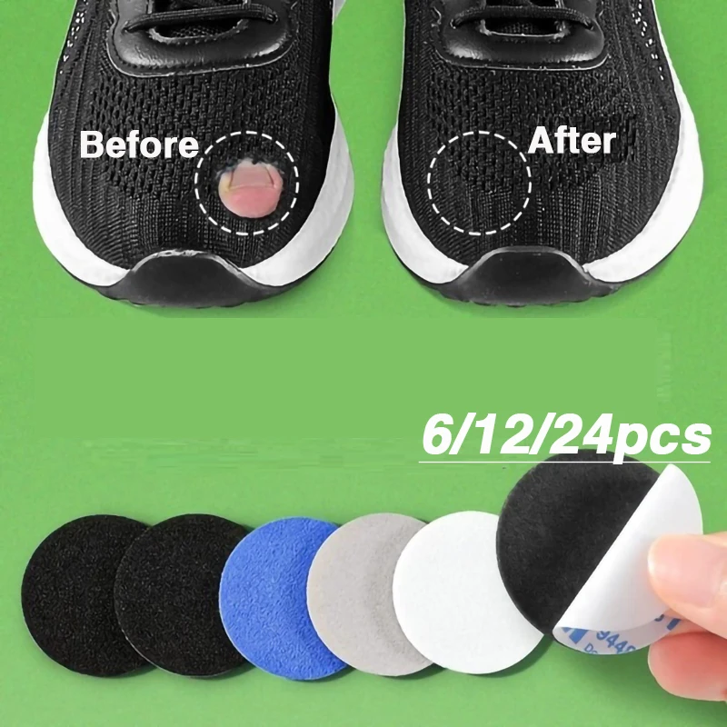 Parches de Reparación de Malla para Zapatos Autoadhesivos, 12 Piezas de Parches de Tela sin Pegamento para Zapatillas, Reparación Rápida para Agujeros y Roturas, Multicolores