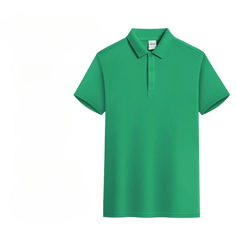 Logotipo personalizado camisa polo respirável casual empresa grupo roupas lapela manga curta camisas polo roupas de trabalho impressão bordado
